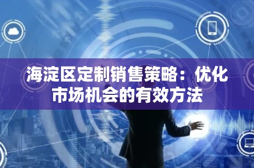 海淀区定制销售策略：优化市场机会的有效方法