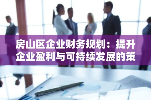 房山区企业财务规划：提升企业盈利与可持续发展的策略