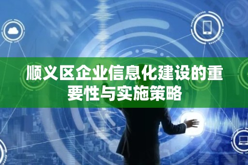 顺义区企业信息化建设的重要性与实施策略