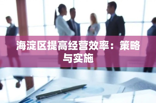 海淀区提高经营效率：策略与实施