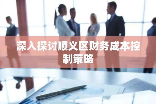 深入探讨顺义区财务成本控制策略