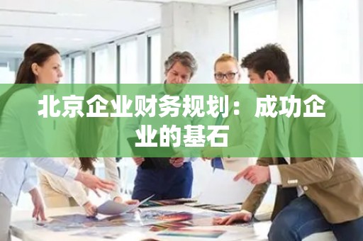 北京企业财务规划：成功企业的基石