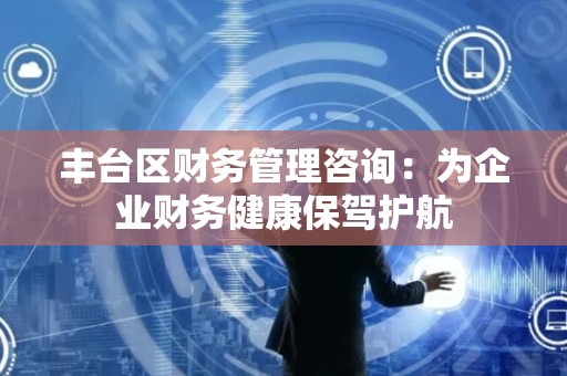 丰台区财务管理咨询：为企业财务健康保驾护航