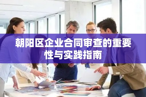 朝阳区企业合同审查的重要性与实践指南