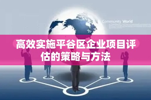 高效实施平谷区企业项目评估的策略与方法
