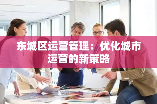 东城区运营管理：优化城市运营的新策略