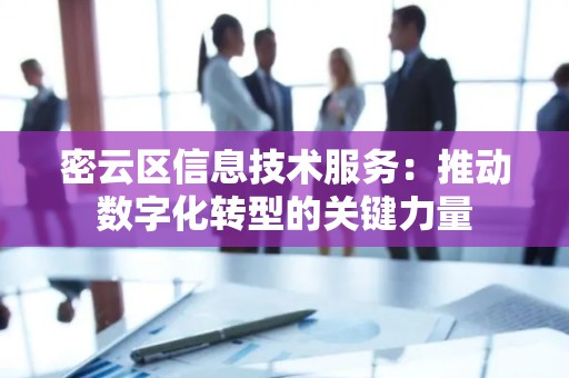 密云区信息技术服务：推动数字化转型的关键力量