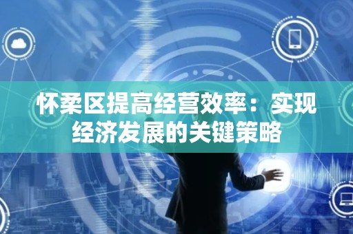 怀柔区提高经营效率：实现经济发展的关键策略