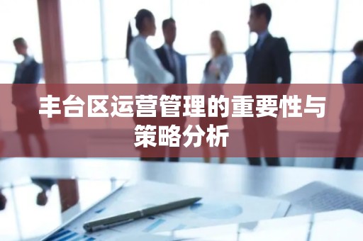 丰台区运营管理的重要性与策略分析