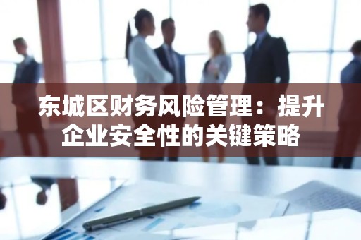 东城区财务风险管理：提升企业安全性的关键策略