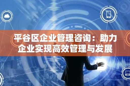 平谷区企业管理咨询：助力企业实现高效管理与发展