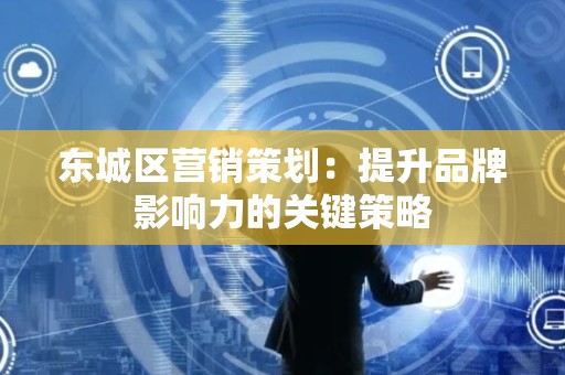 东城区营销策划：提升品牌影响力的关键策略