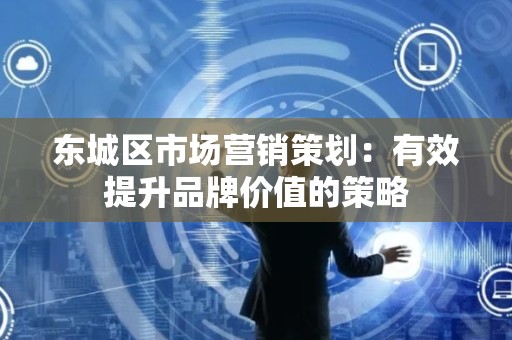 东城区市场营销策划：有效提升品牌价值的策略
