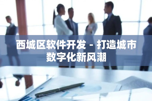 西城区软件开发 - 打造城市数字化新风潮