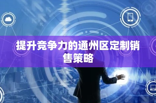 提升竞争力的通州区定制销售策略