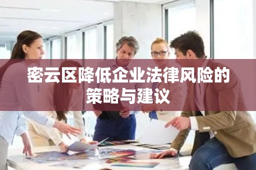 密云区降低企业法律风险的策略与建议